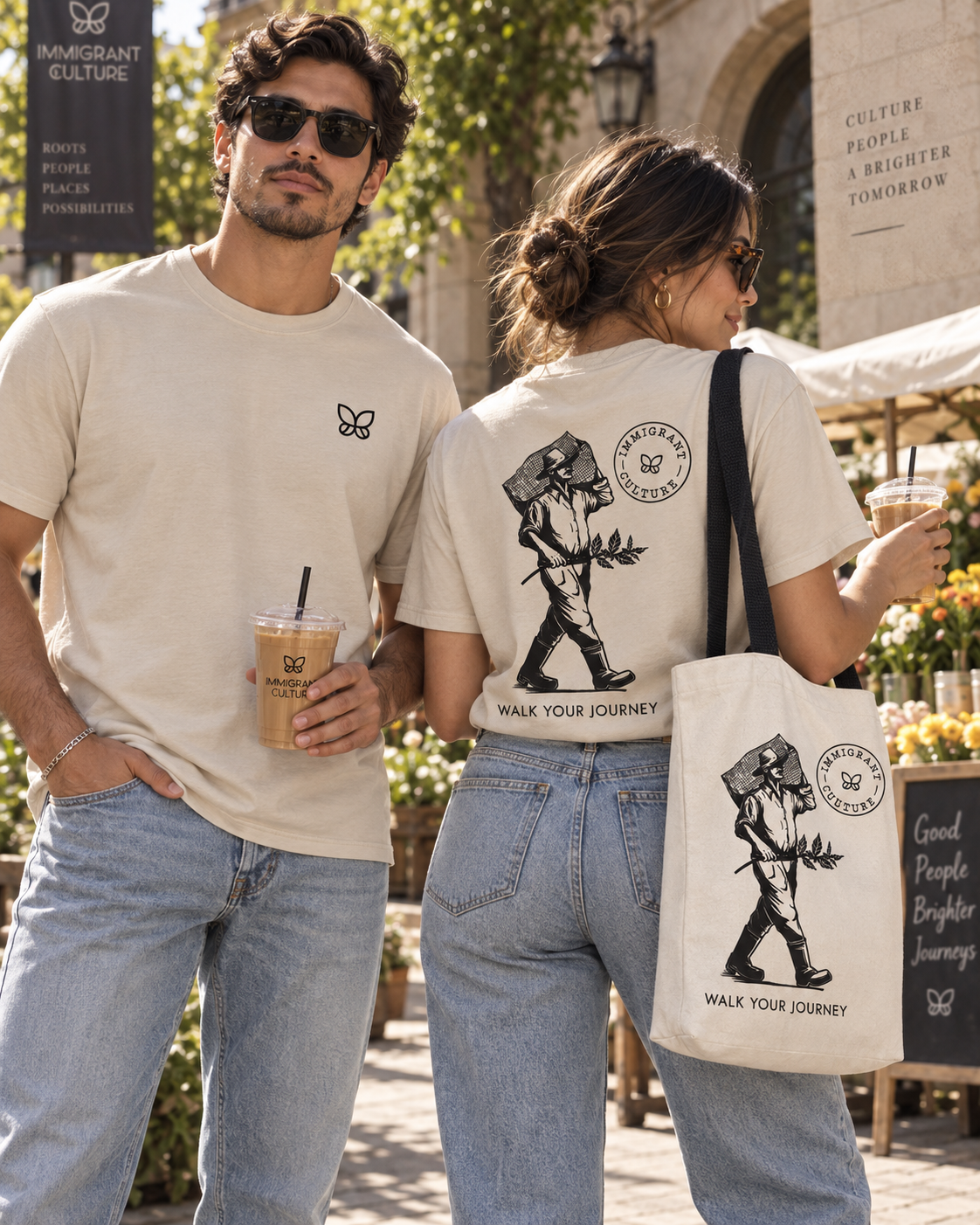 El Caminante shirt in Sand, lifestyle